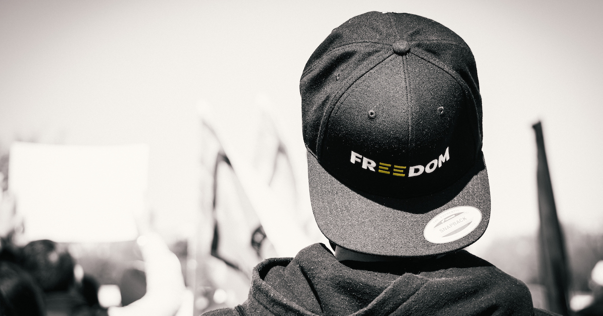 Schriftzug: Freedom